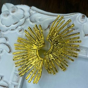 Anthro Gold Sun Earrings